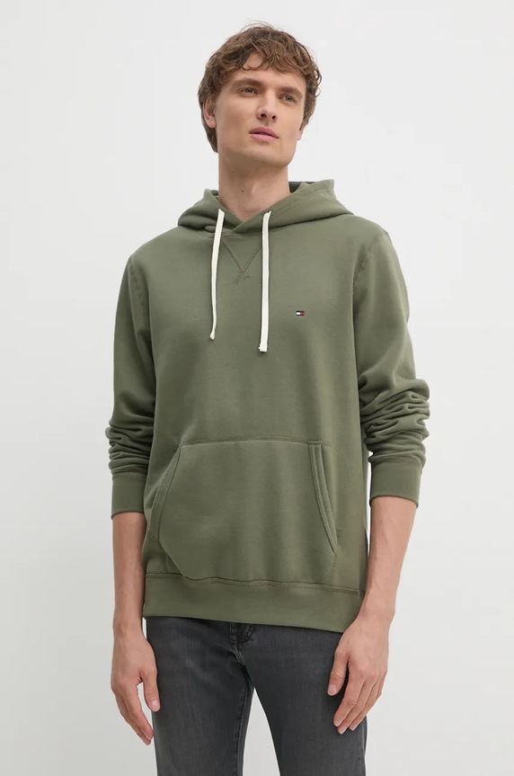 Tommy Hilfiger bluza z kapturem zielony MW0MW37230