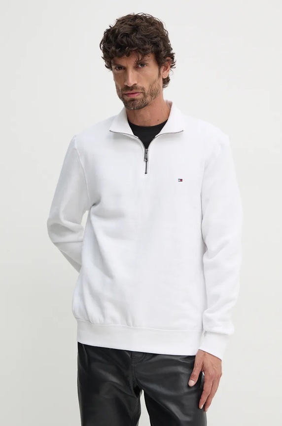 Dukserica Tommy Hilfiger bez uzorka bijela MW0MW37233