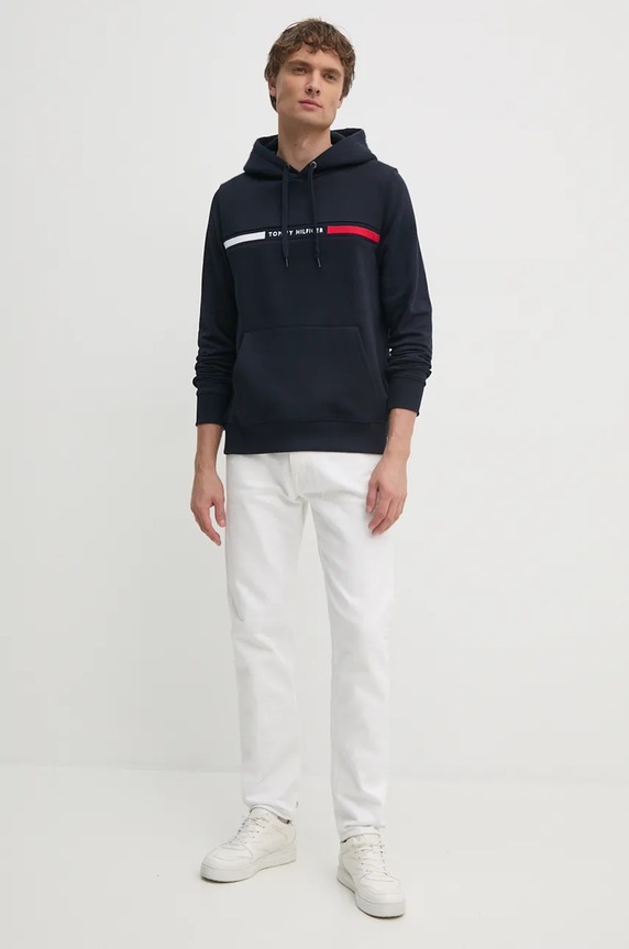 Pulover Tommy Hilfiger MW0MW37361 mornarsko modra SS26