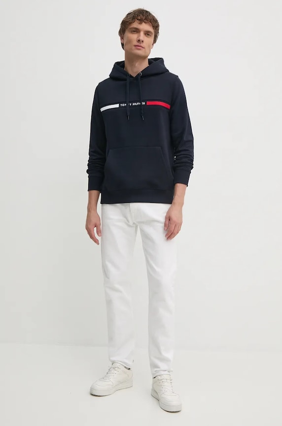 Pulover Tommy Hilfiger MW0MW37361 mornarsko modra SS26