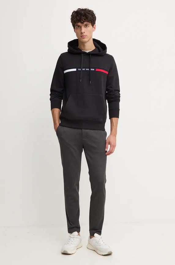 Mikina Tommy Hilfiger MW0MW37361 čierna SS26
