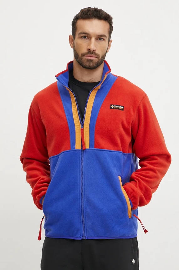Flis pulover Columbia Backbowl II Full Zip Fleece Brez kapuce rdeča 2090851