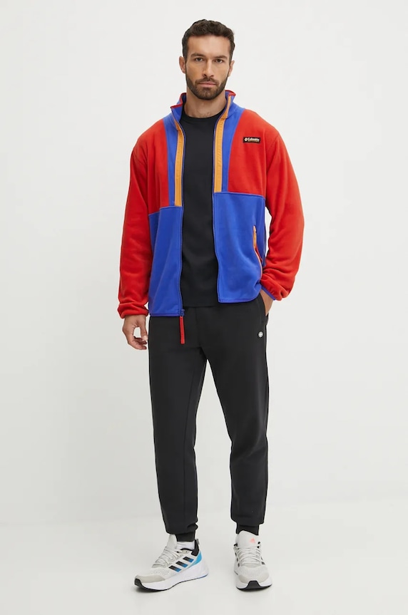 Flis pulover Columbia Backbowl II Full Zip Fleece 2090851 rdeča AW25
