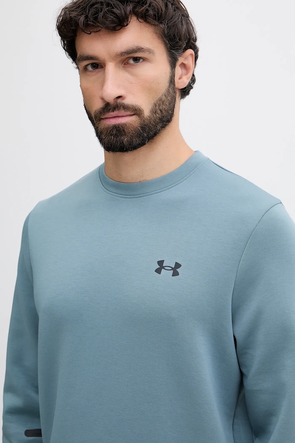 Under Armour bluză Unstoppable Fleece Crew turcoaz 1389351