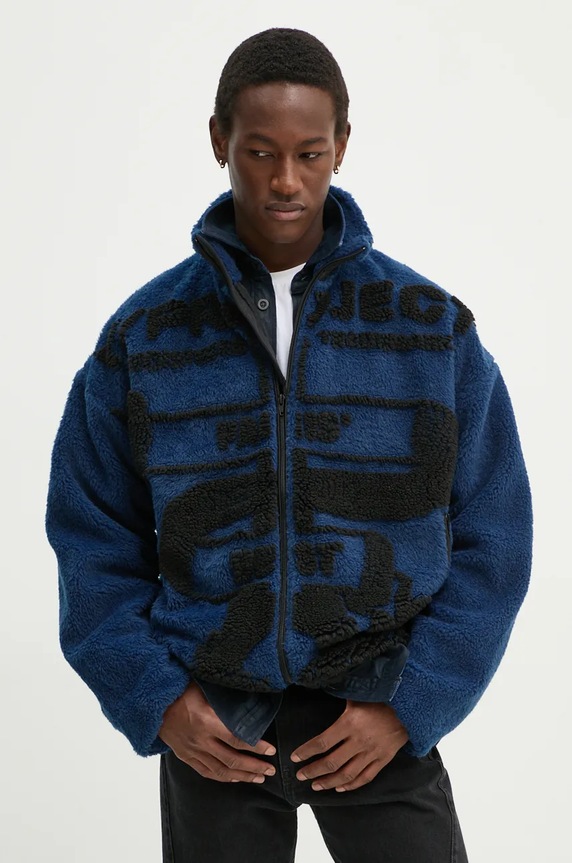Y/Project giacca PARIS' BEST JACQUARD FLEECE JACKET non isolato blu navy 209JA002