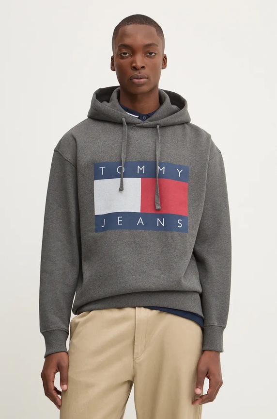 Tommy Jeans bluza print gri DM0DM20591