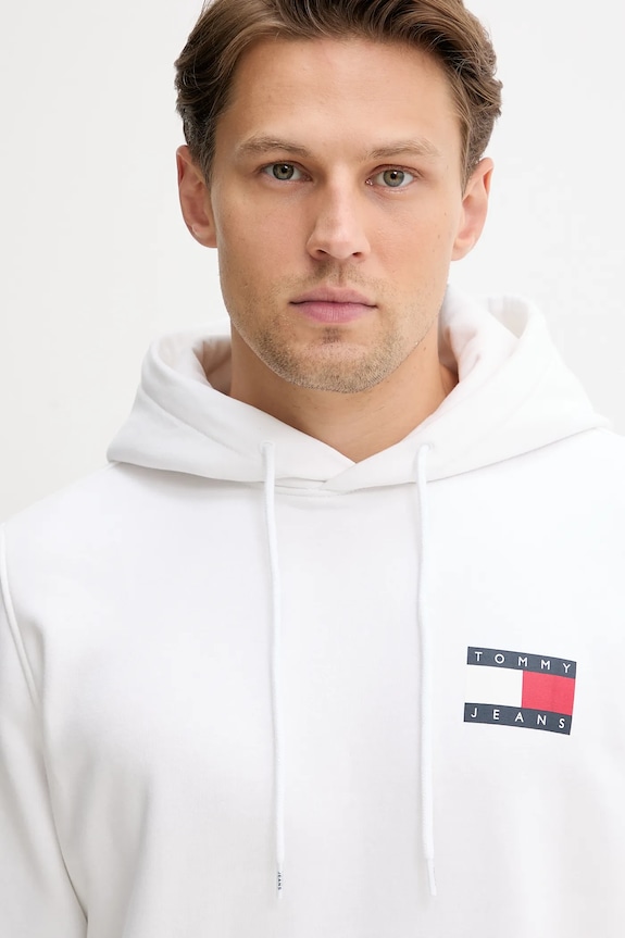 Pulover Tommy Jeans bela DM0DM20738