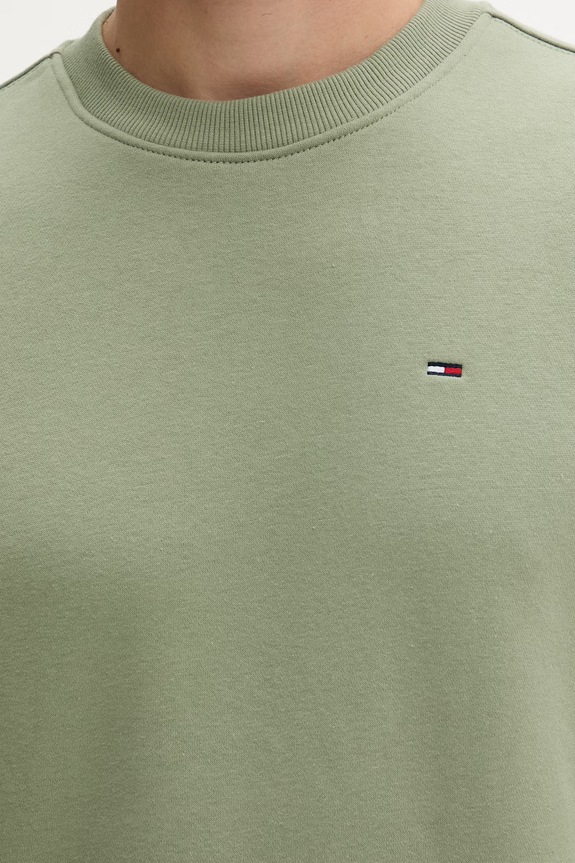 Tommy Jeans μπλούζα ανδρική με βαμβάκι DM0DM20741 πράσινο