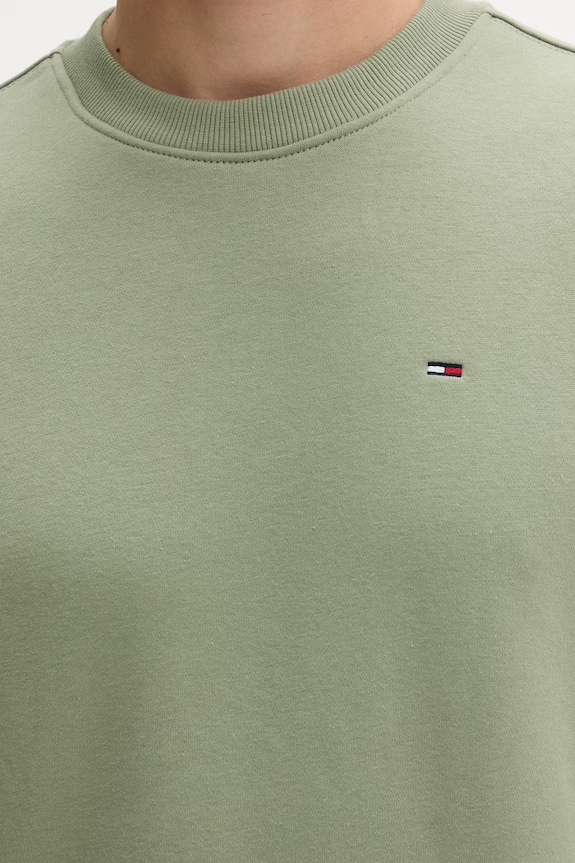 Tommy Jeans μπλούζα ανδρική με βαμβάκι DM0DM20741 πράσινο