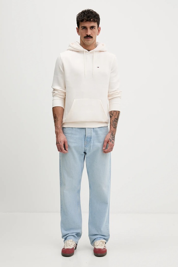 Tommy Jeans Μπλούζα με κουκούλα ανδρική DM0DM20742 μπεζ AA00