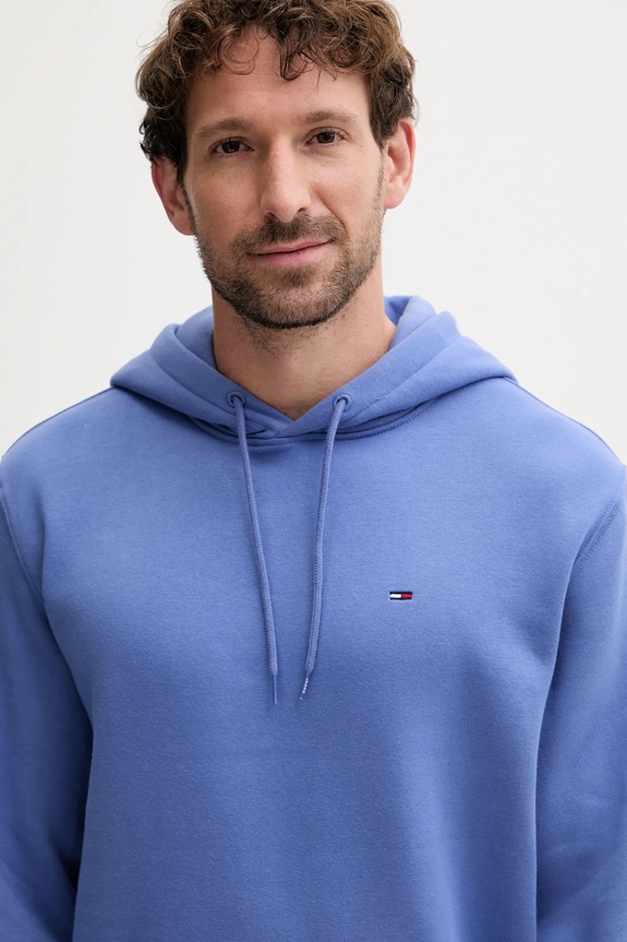 Ρούχα Tommy Jeans Μπλούζα με κουκούλα ανδρική DM0DM20742 μπλε