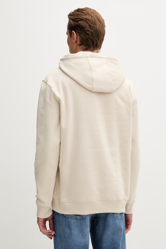 Ρούχα Tommy Jeans Μπλούζα με κουκούλα ανδρική DM0DM20742 μπεζ