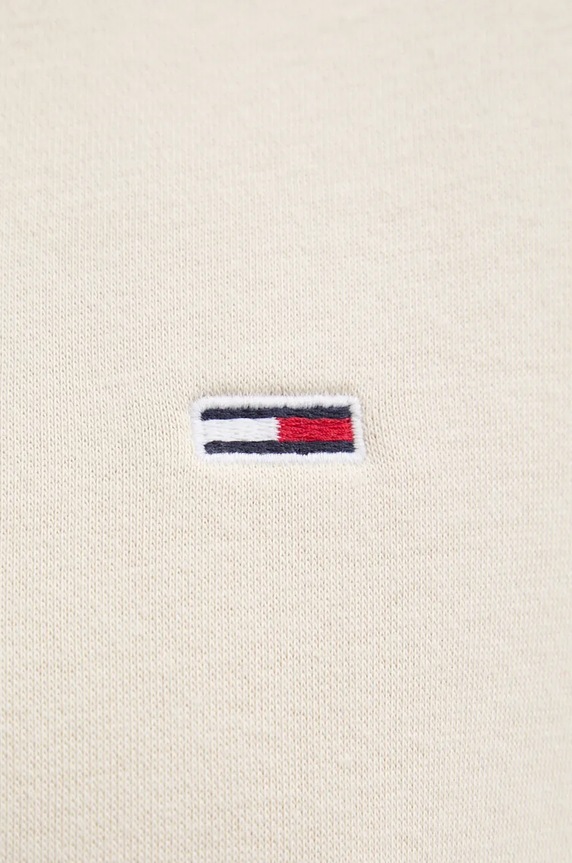 Tommy Jeans bluza z kapturem męska z bawełną DM0DM20742 beżowy