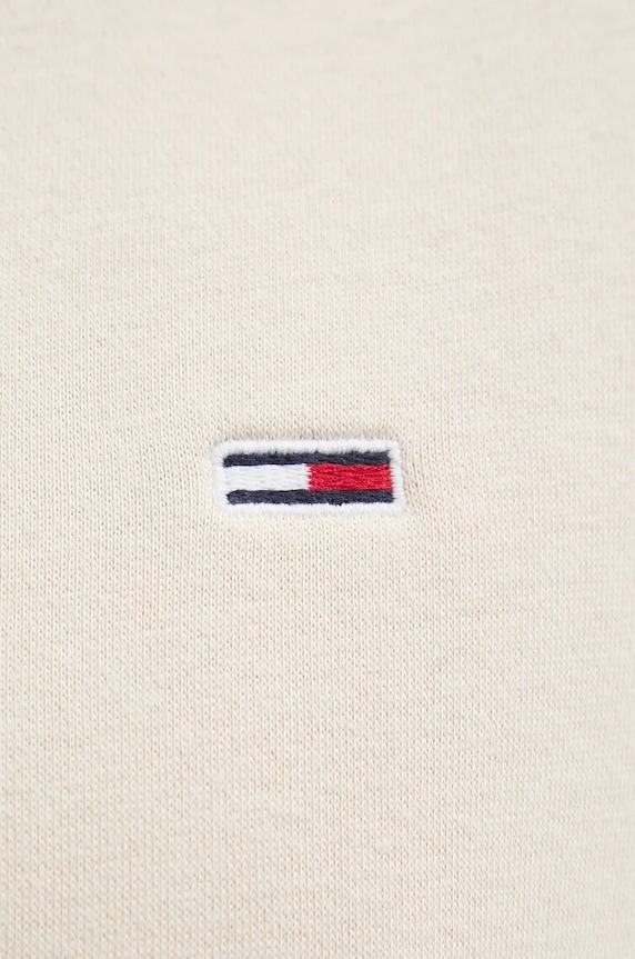 Tommy Jeans bluza z kapturem męska z bawełną DM0DM20742 beżowy