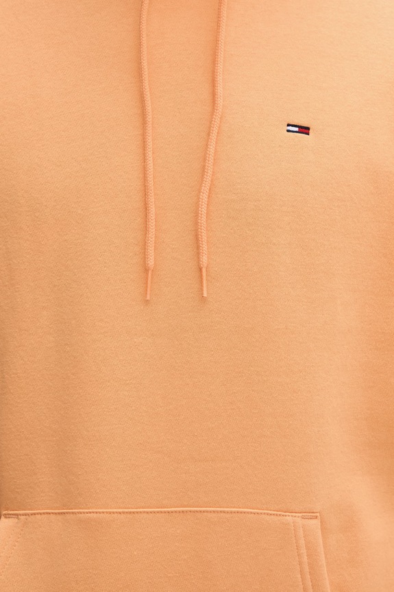 Tommy Jeans hanorac cu glugă pentru bărbați cu bumbac DM0DM20742 portocaliu