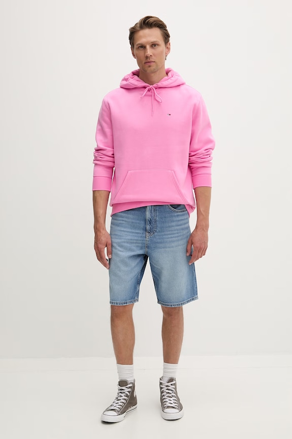 Tommy Jeans bluza z kapturem męska DM0DM20742 różowy AA00