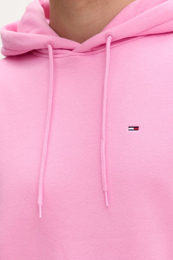 Tommy Jeans μπλούζα με κουκούλα ανδρική DM0DM20742 ροζ