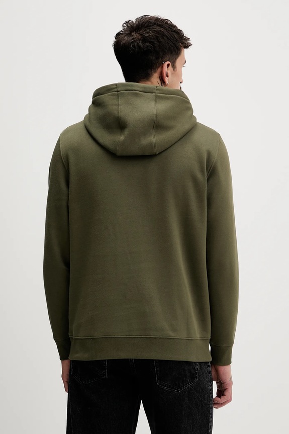 Ρούχα Tommy Jeans Μπλούζα με κουκούλα ανδρική DM0DM20742 πράσινο