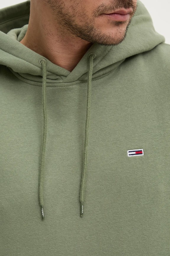 Tommy Jeans mikina s kapucí pánská DM0DM20742 zelená