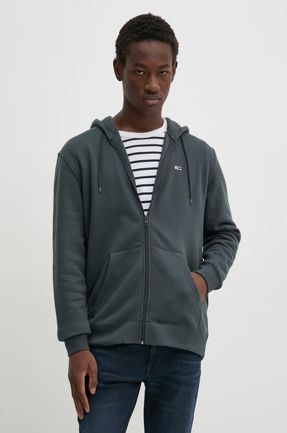 Dukserica Tommy Jeans bez uzorka siva DM0DM20743