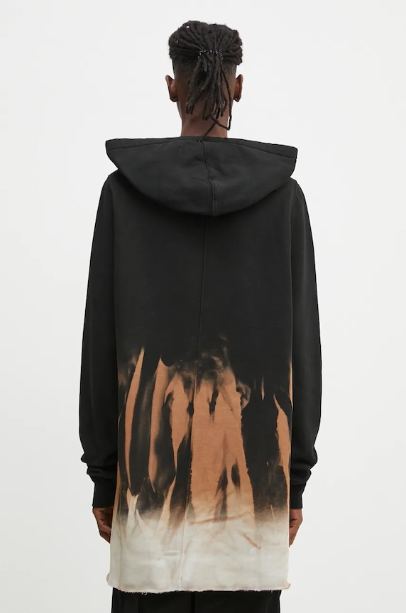 Clothing Rick Owens cotton sweatshirt Pullover Hoodie DU02D2285.FSUN black