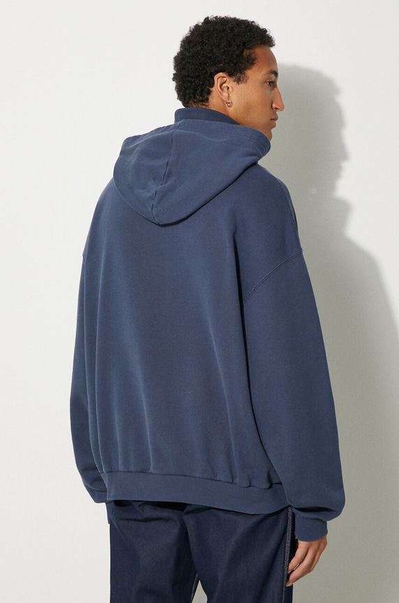 Odzież AMBUSH bluza bawełniana Collar Rib Sweatshirt Insignia BMBB004F24FLE0014545 niebieski