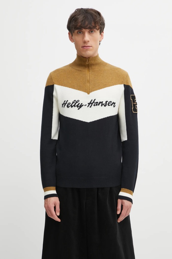 Helly Hansen sweter Apres wełna czarny 66025