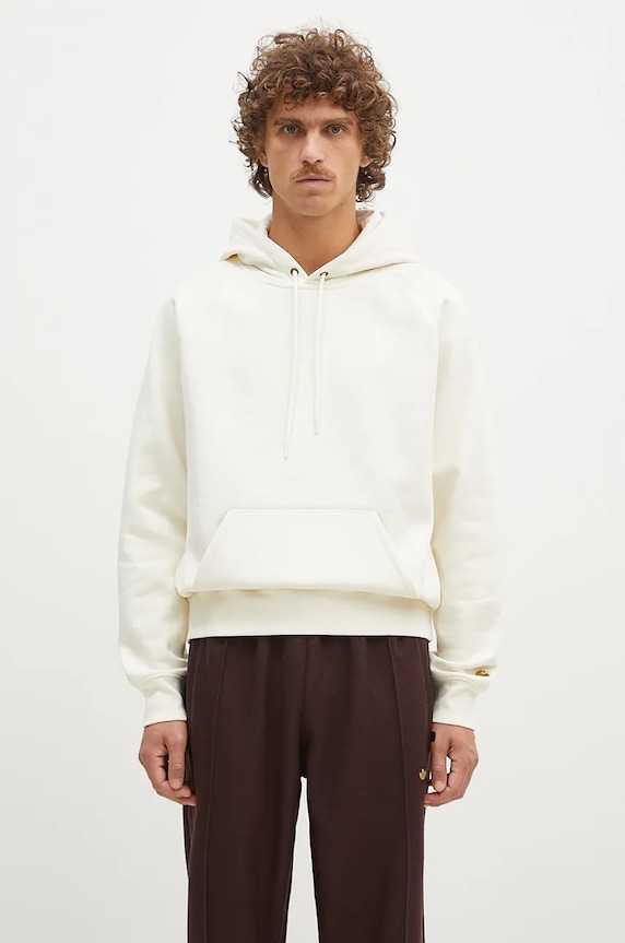 Mikina Carhartt WIP Hooded Chase Sweat jednofarebný béžová I033661.0SHXX