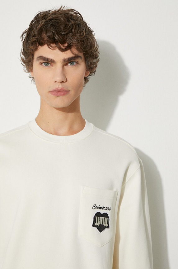 Carhartt WIP sweatshirt Heart Train Pocket Sweat I033932.D6XX beige