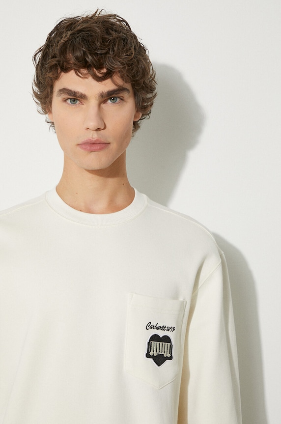 Carhartt WIP sweatshirt Heart Train Pocket Sweat I033932.D6XX beige