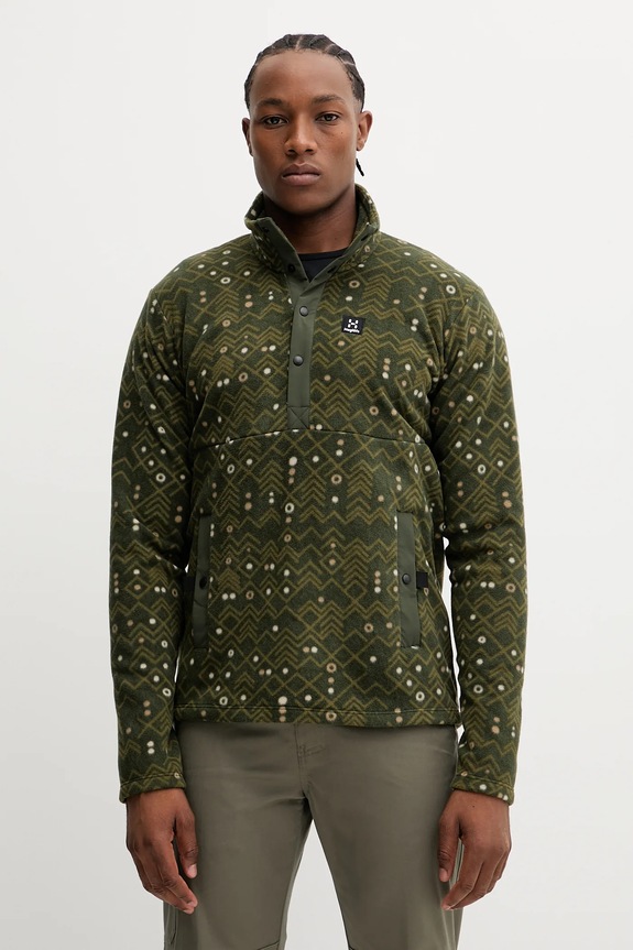 Haglöfs hanorac Mora Mid cu modele verde 606556