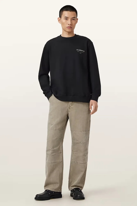 Îmbrăcăminte AllSaints hanorac de bumbac UNDERGROUND M033NB negru