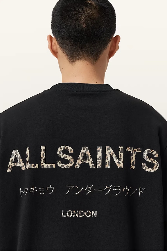 AllSaints hanorac de bumbac UNDERGROUND M033NB negru