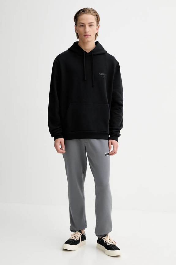 Хлопковая кофта AllSaints UNDERGROUND M034NB чёрный SS26