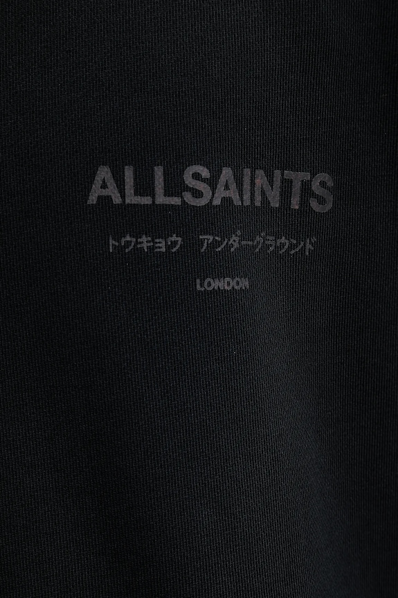Хлопковая кофта AllSaints UNDERGROUND M034NB чёрный