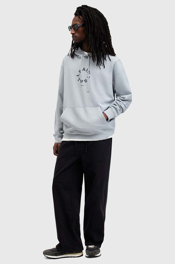 AllSaints bluza bawełniana TIERRA M036NB niebieski