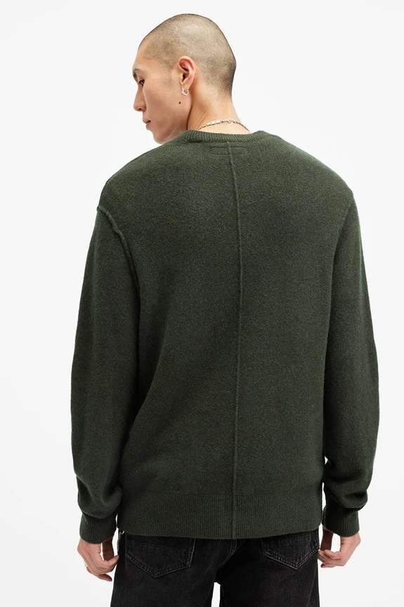 Μάλλινη μπλουζα AllSaints STATTEN πράσινο M039KA