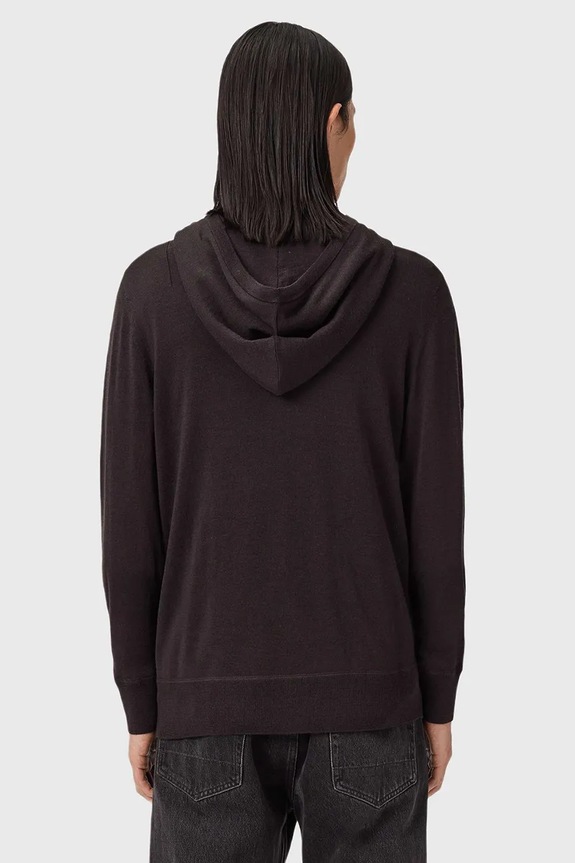 Ρούχα Μάλλινη μπλούζα AllSaints MODE MERINO ZIP HOOD M084KB καφέ