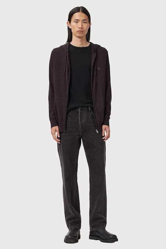 Μάλλινη μπλούζα AllSaints MODE MERINO ZIP HOOD M084KB