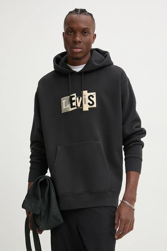 Mikina Levi's Levi's Skateboarding s kapucí černá A1008.0011