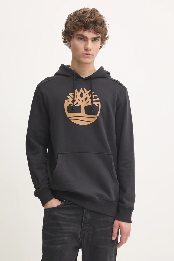 Mikina Timberland s kapucí černá TB0A2BJHP561
