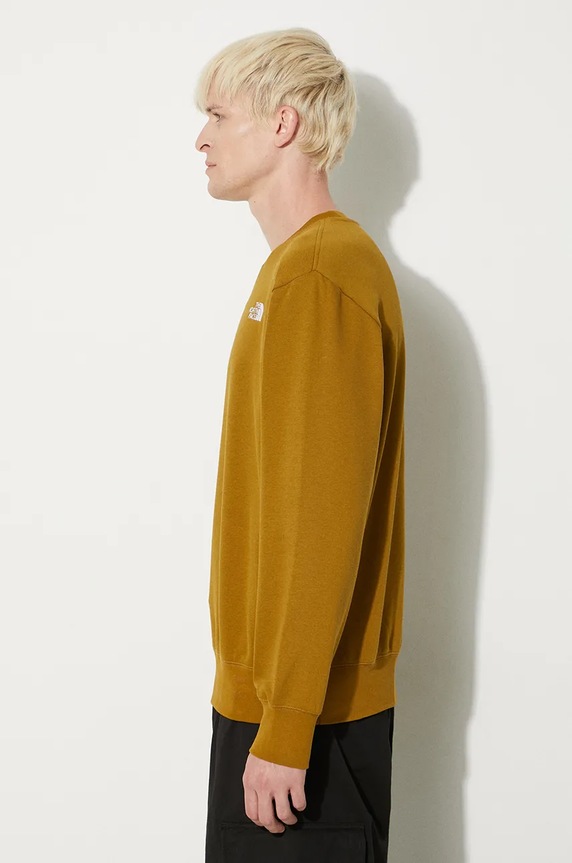 The North Face bluza Essential Relaxed Crew NF0A89ET1OB1 zielony AW24