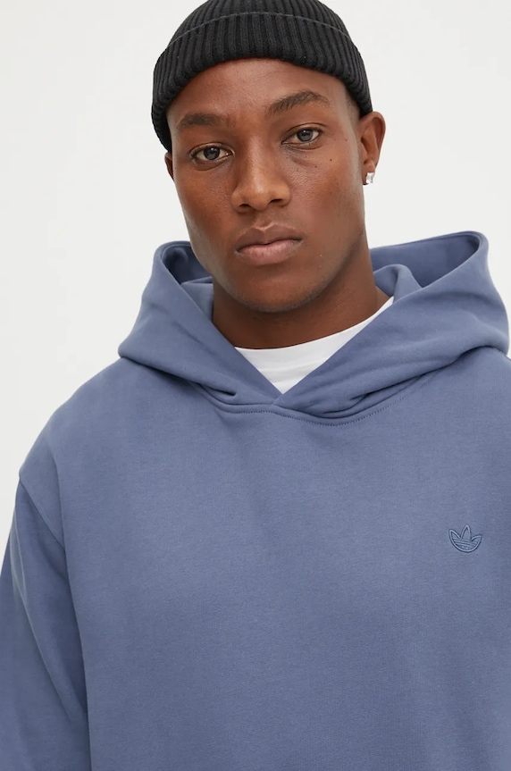 Pamučna dukserica adidas Originals plava IY2260