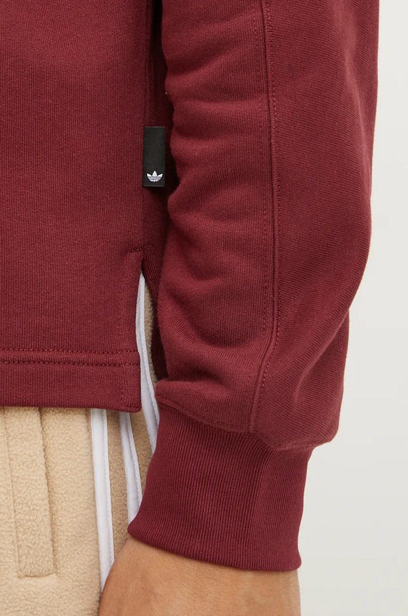 Bavlnená mikina adidas Originals JM0470 burgundské