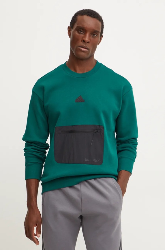 Суичър adidas City Escape IY1523 зелен AW24