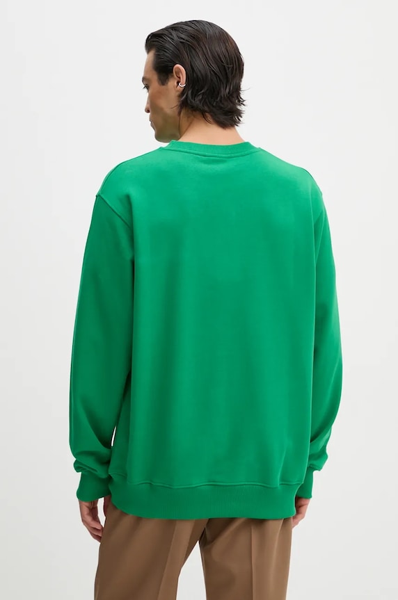 Дрехи Памучен суичър Drôle de Monsieur Le Sweatshirt Slogan E.SW149.CO127.GN зелен