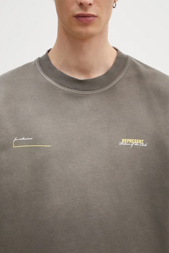 Represent cotton sweatshirt Patron Of The Club green MLM4272.16