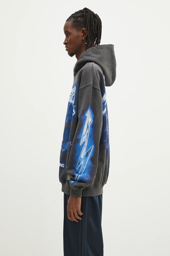 Represent cotton sweatshirt Metallica Ride The Lightning Hoodie MLM4372.020 gray SS25