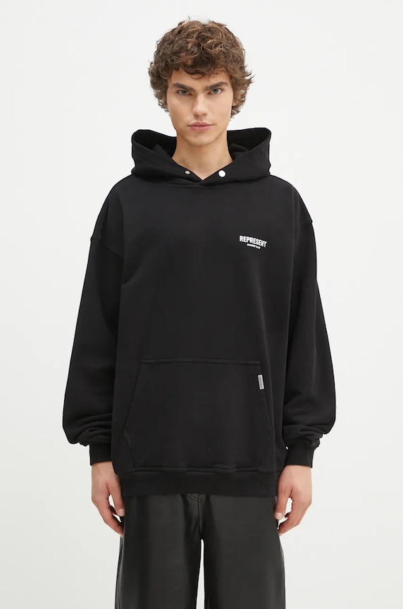 Abbigliamento Represent felpa in cotone Owners Club Hoodie OCM41113.001 nero