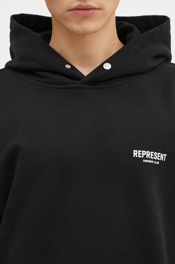 Represent felpa in cotone Owners Club Hoodie nero OCM41113.001